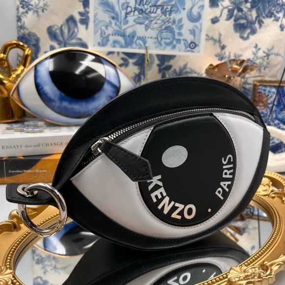 🆕 KENZO 🧿 NWOT Kontact Eye  Leather Clip Pouch - Picture 5 of 16